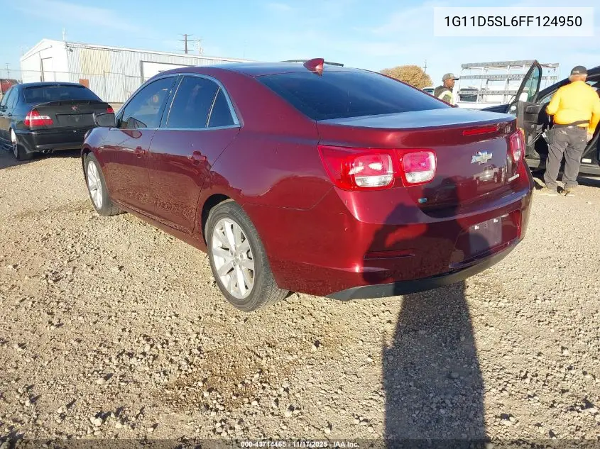 1G11D5SL6FF124950 2015 Chevrolet Malibu 2Lt
