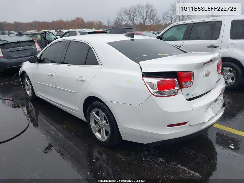 1G11B5SL5FF222728 2015 Chevrolet Malibu Ls
