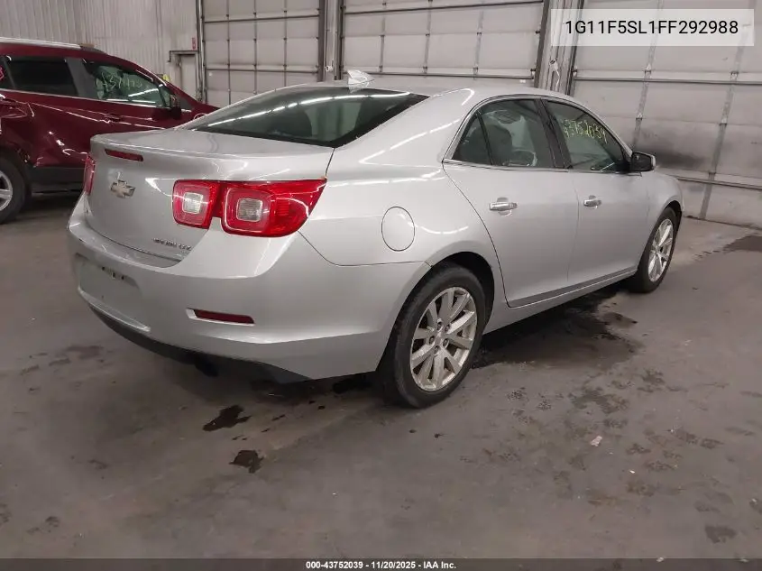 1G11F5SL1FF292988 2015 Chevrolet Malibu 1Lz
