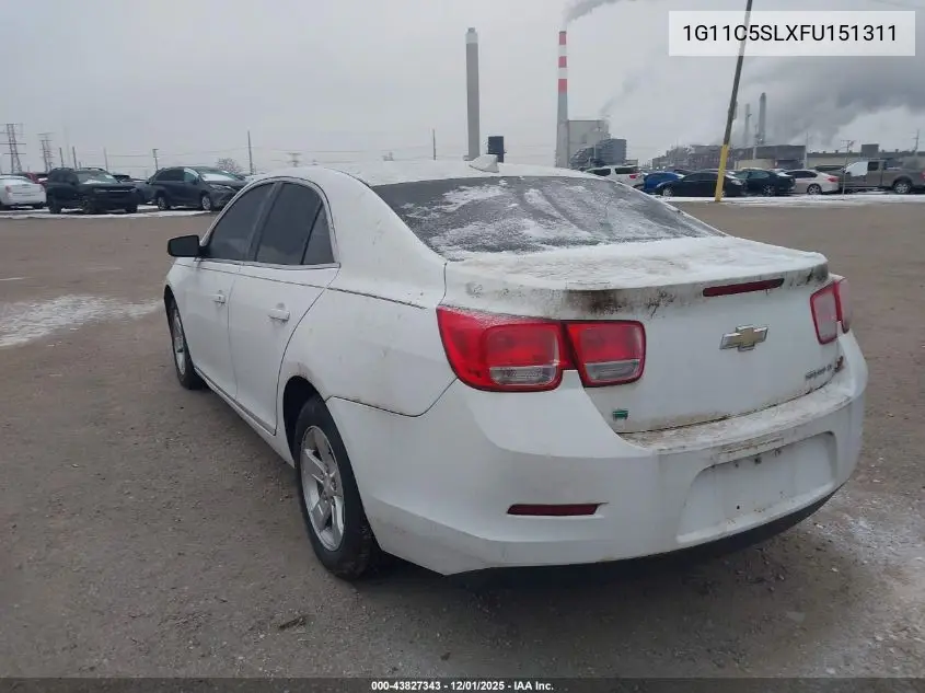 1G11C5SLXFU151311 2015 Chevrolet Malibu 1Lt