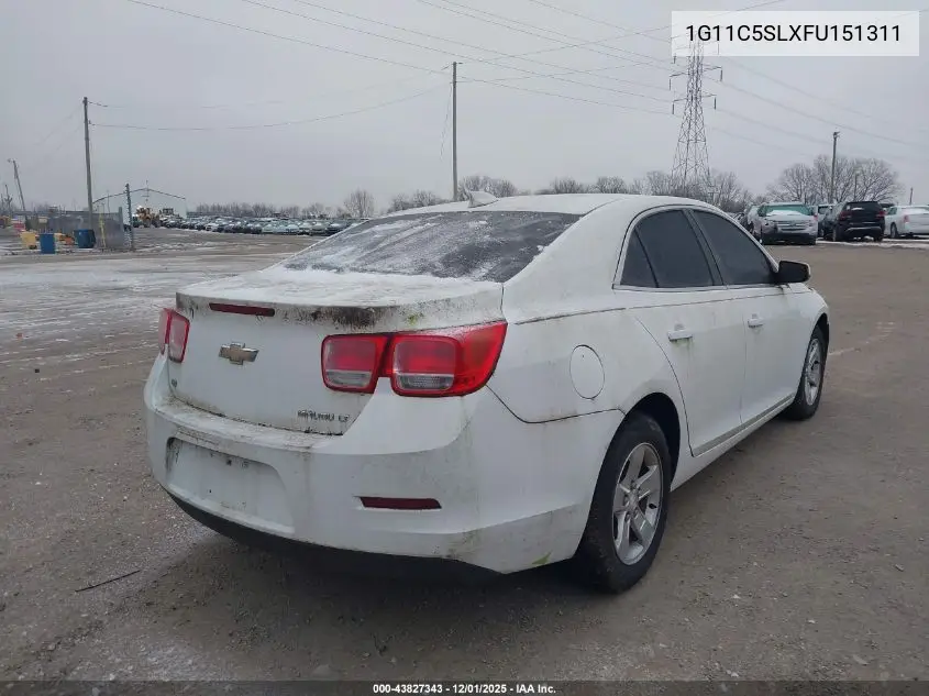 1G11C5SLXFU151311 2015 Chevrolet Malibu 1Lt