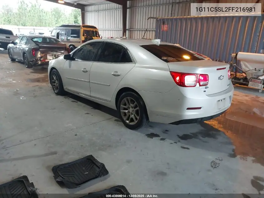 1G11C5SL2FF216981 2015 Chevrolet Malibu 1Lt
