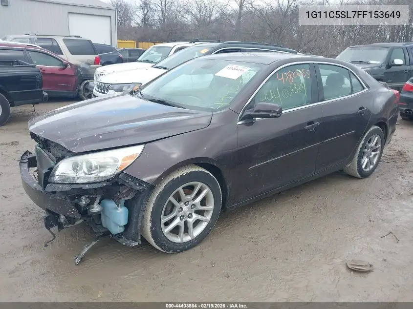 1G11C5SL7FF153649 2015 Chevrolet Malibu 1Lt