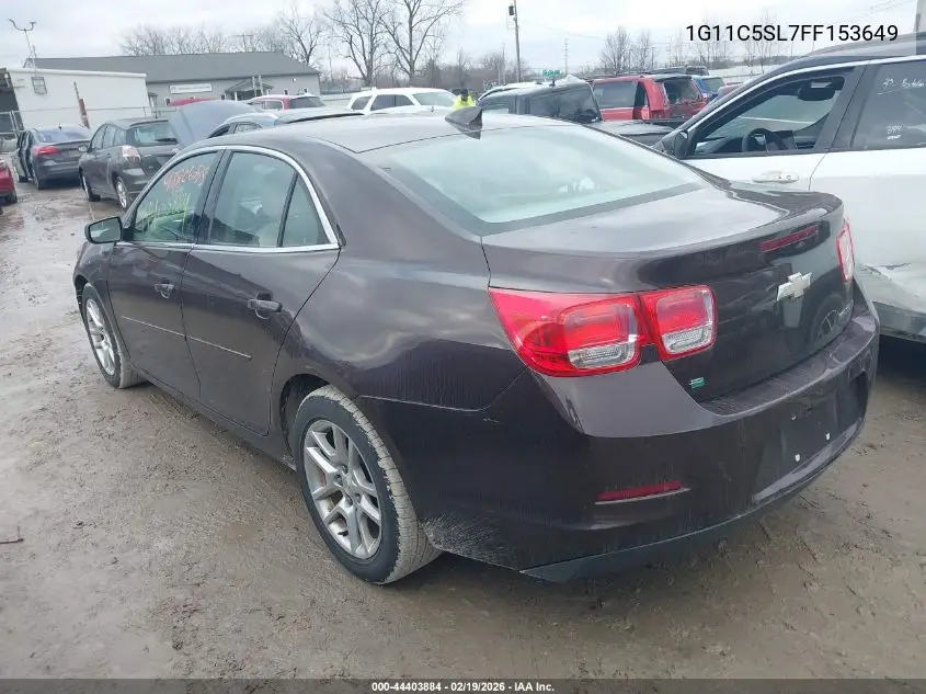 1G11C5SL7FF153649 2015 Chevrolet Malibu 1Lt