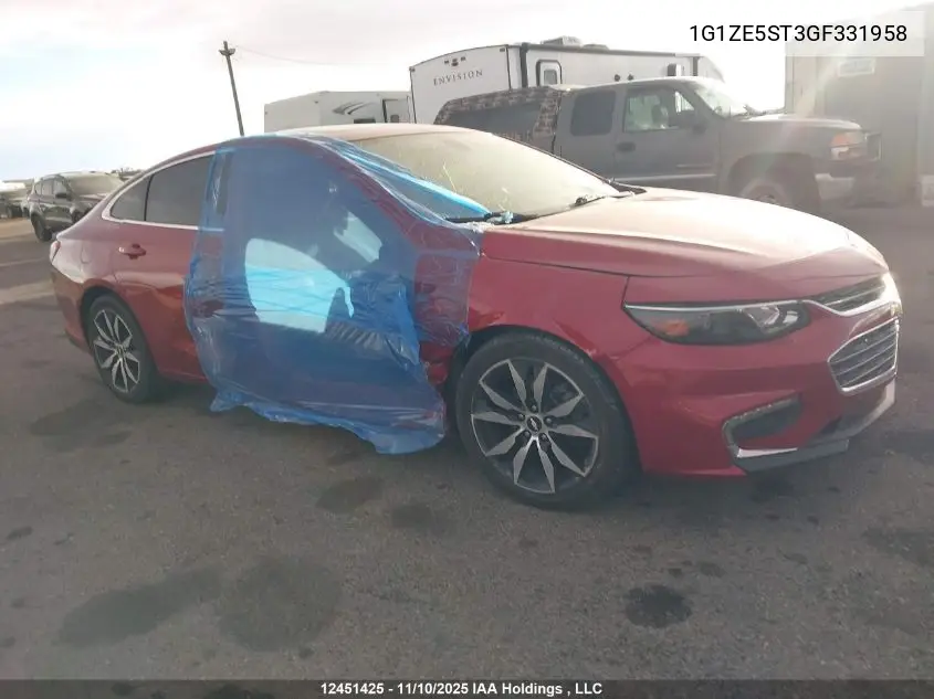 1G1ZE5ST3GF331958 2016 Chevrolet Malibu 1Lt