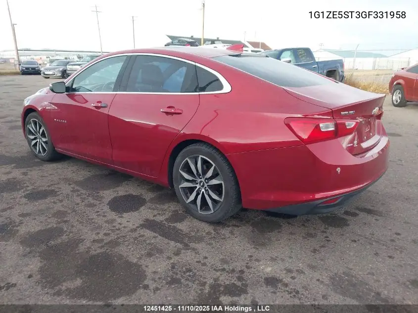 1G1ZE5ST3GF331958 2016 Chevrolet Malibu 1Lt