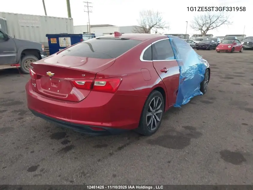 1G1ZE5ST3GF331958 2016 Chevrolet Malibu 1Lt