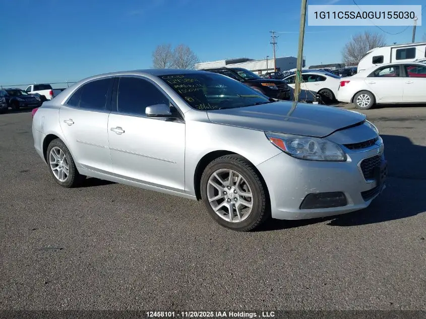 1G11C5SA0GU155030 2016 Chevrolet Malibu Limited Lt