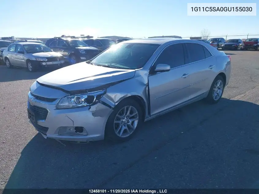 1G11C5SA0GU155030 2016 Chevrolet Malibu Limited Lt