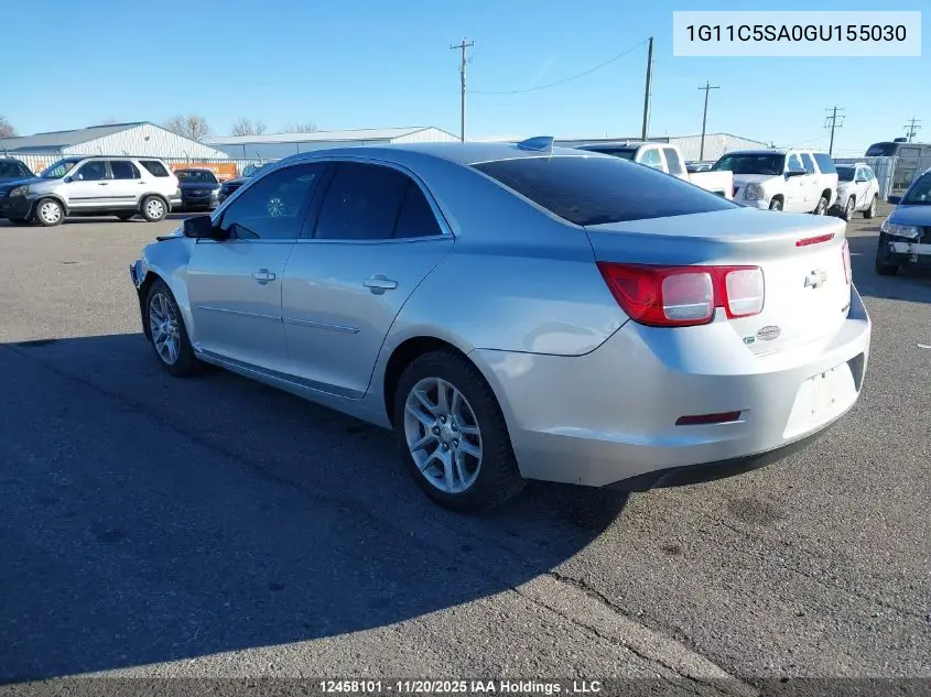 1G11C5SA0GU155030 2016 Chevrolet Malibu Limited Lt