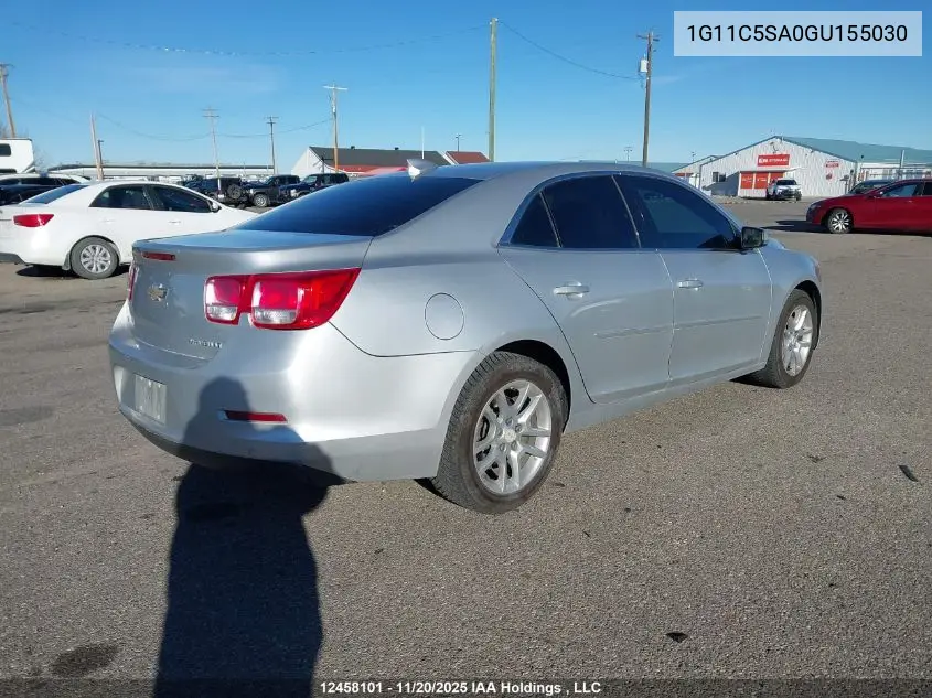 1G11C5SA0GU155030 2016 Chevrolet Malibu Limited Lt
