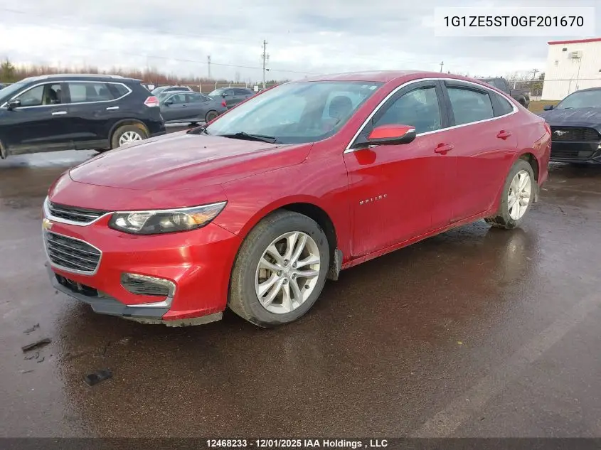 1G1ZE5ST0GF201670 2016 Chevrolet Malibu 1Lt