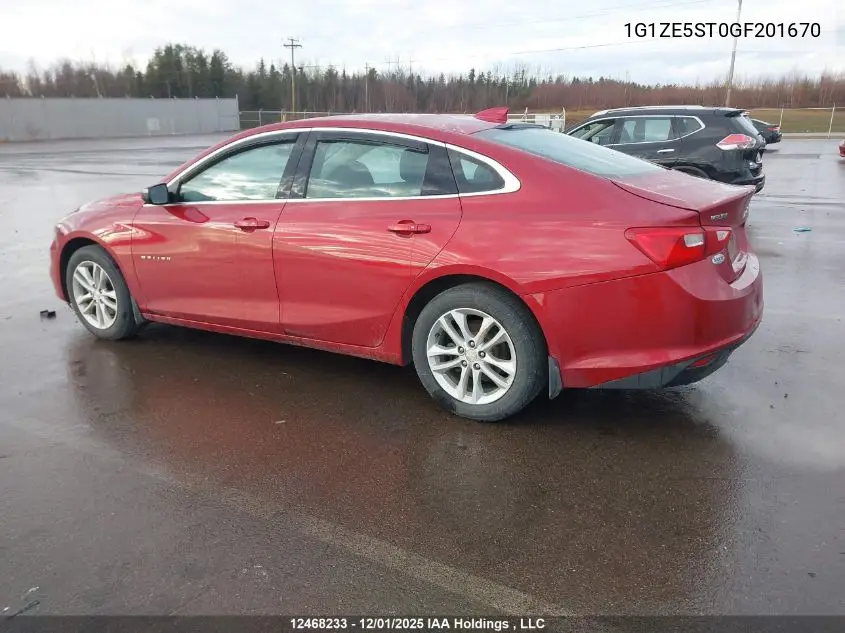 1G1ZE5ST0GF201670 2016 Chevrolet Malibu 1Lt