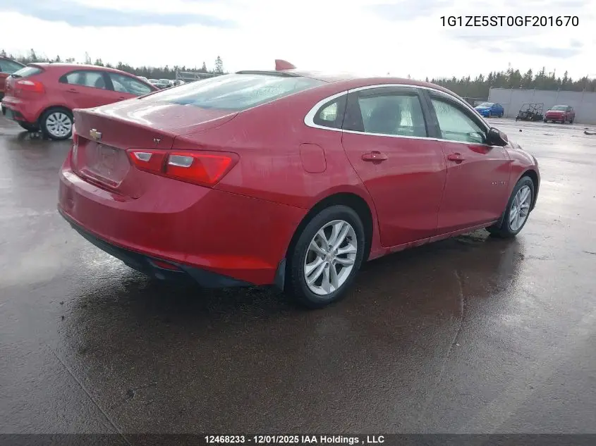 1G1ZE5ST0GF201670 2016 Chevrolet Malibu 1Lt