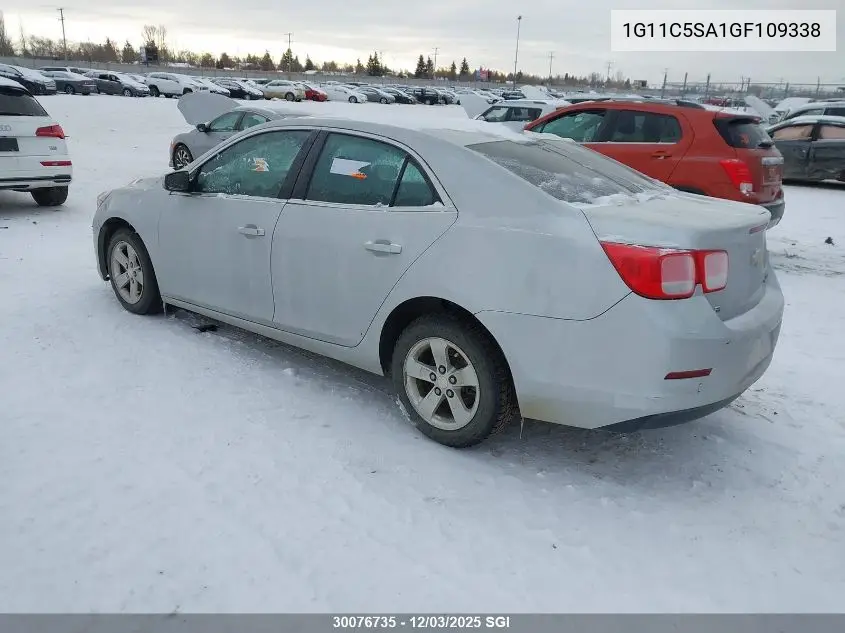 1G11C5SA1GF109338 2016 Chevrolet Malibu Limited Lt