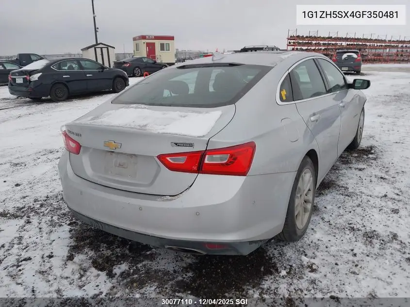1G1ZH5SX4GF350481 2016 Chevrolet Malibu Premier