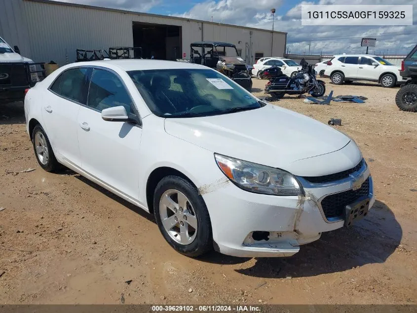 2016 Chevrolet Malibu Limited Lt VIN: 1G11C5SA0GF159325 Lot: 39629102