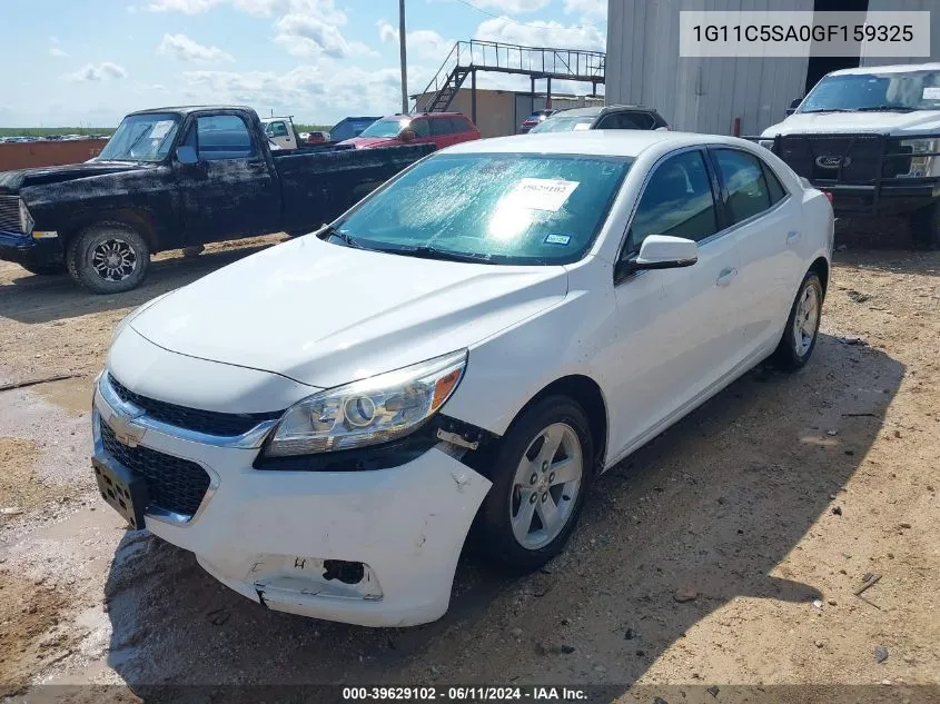 2016 Chevrolet Malibu Limited Lt VIN: 1G11C5SA0GF159325 Lot: 39629102