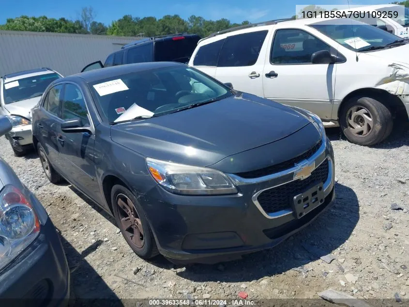 1G11B5SA7GU109259 2016 Chevrolet Malibu Limited Ls