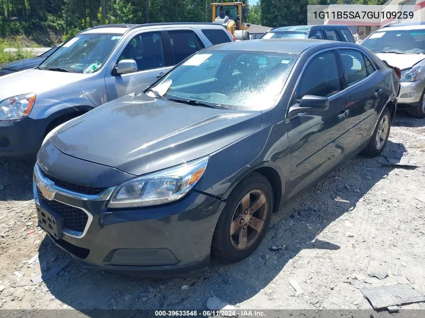 1G11B5SA7GU109259 2016 Chevrolet Malibu Limited Ls