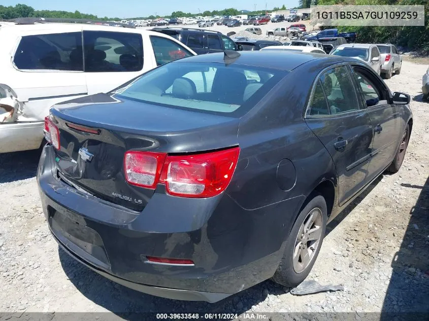 1G11B5SA7GU109259 2016 Chevrolet Malibu Limited Ls