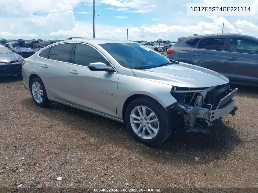 2016 Chevrolet Malibu 1Lt VIN: 1G1ZE5ST4GF221114 Lot: 40229248