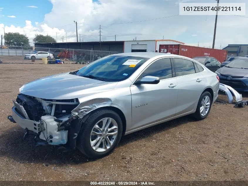 2016 Chevrolet Malibu 1Lt VIN: 1G1ZE5ST4GF221114 Lot: 40229248