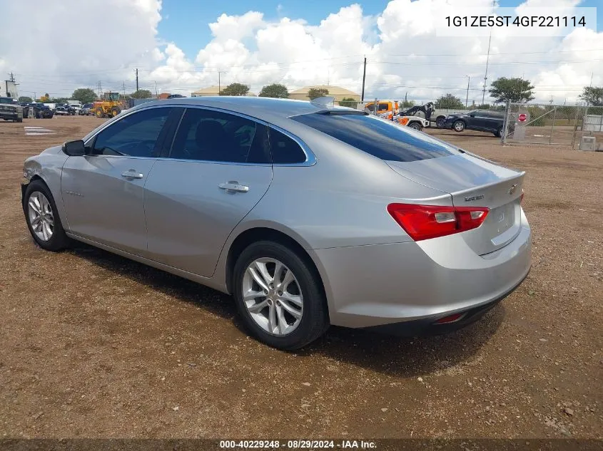 2016 Chevrolet Malibu 1Lt VIN: 1G1ZE5ST4GF221114 Lot: 40229248