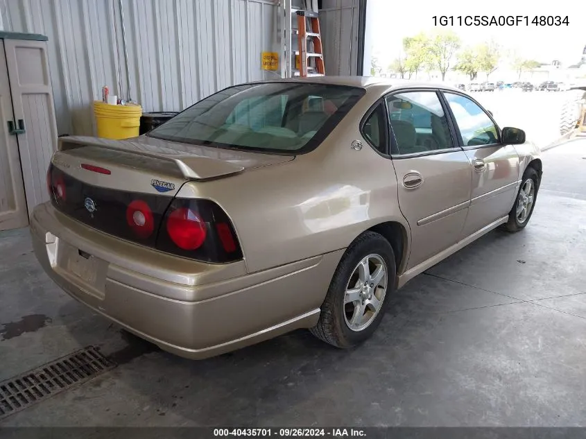 1G11C5SA0GF148034 2016 Chevrolet Malibu Limited Lt