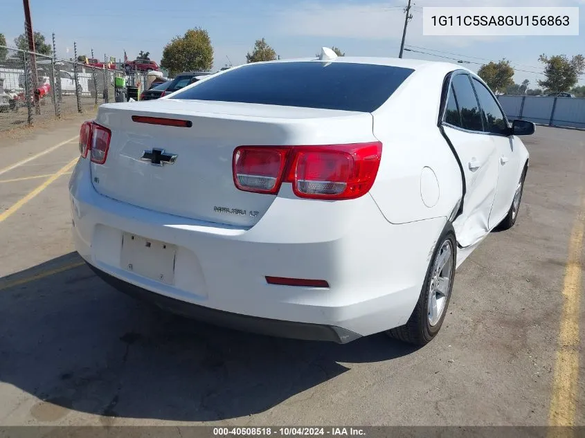 1G11C5SA8GU156863 2016 Chevrolet Malibu Limited Lt