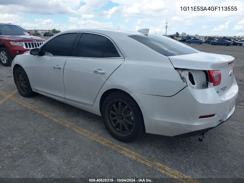 1G11E5SA4GF113555 2016 Chevrolet Malibu Limited Ltz