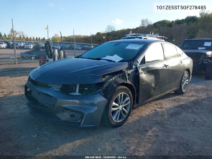 1G1ZE5ST5GF278485 2016 Chevrolet Malibu 1Lt