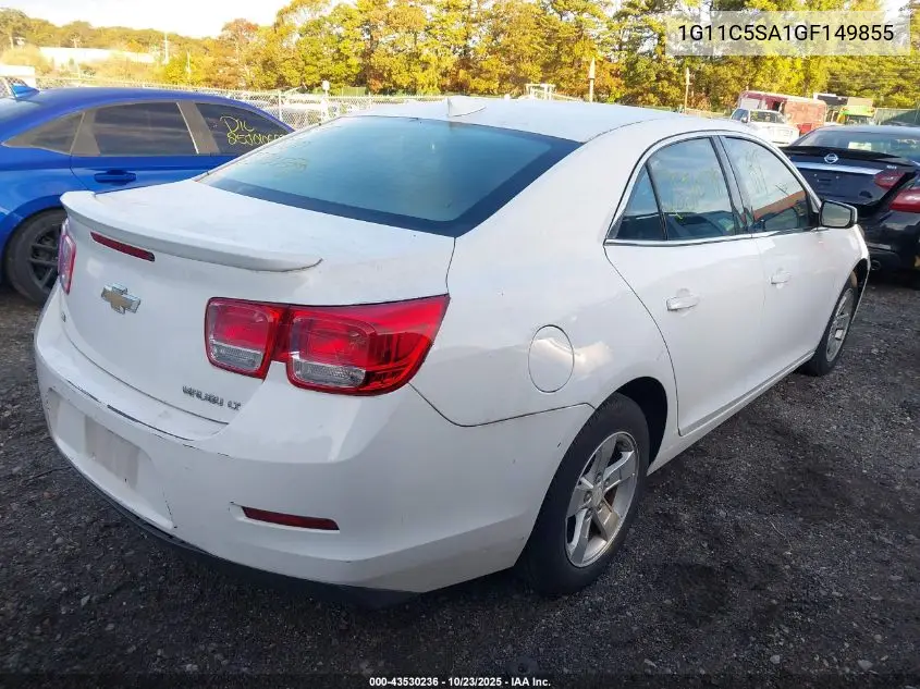 1G11C5SA1GF149855 2016 Chevrolet Malibu Limited Lt
