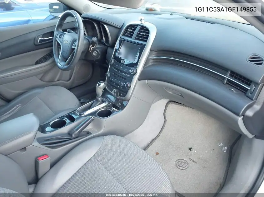 1G11C5SA1GF149855 2016 Chevrolet Malibu Limited Lt