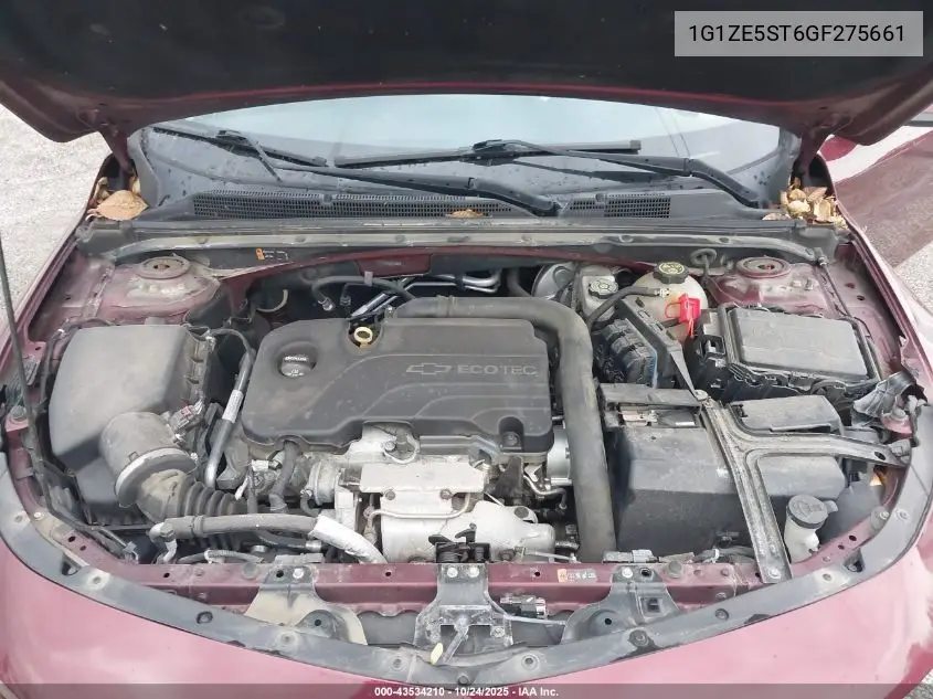 1G1ZE5ST6GF275661 2016 Chevrolet Malibu 1Lt