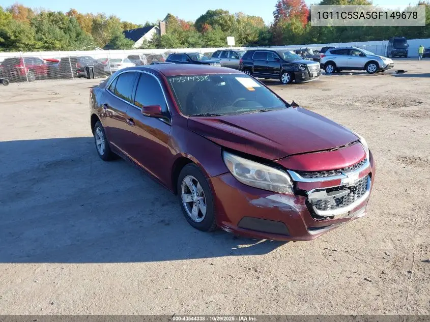 1G11C5SA5GF149678 2016 Chevrolet Malibu Limited Lt