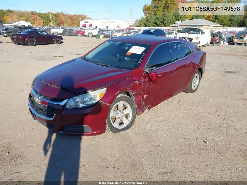 1G11C5SA5GF149678 2016 Chevrolet Malibu Limited Lt