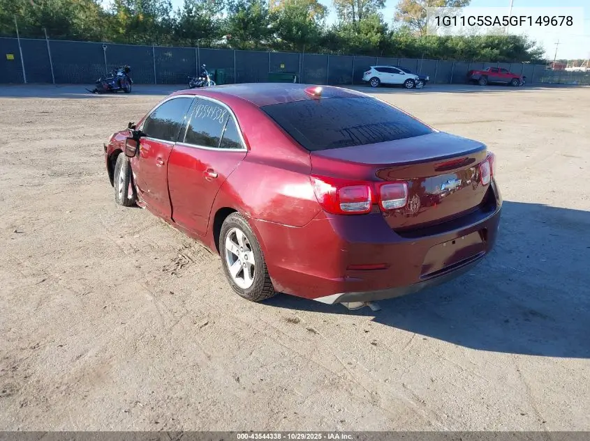 1G11C5SA5GF149678 2016 Chevrolet Malibu Limited Lt
