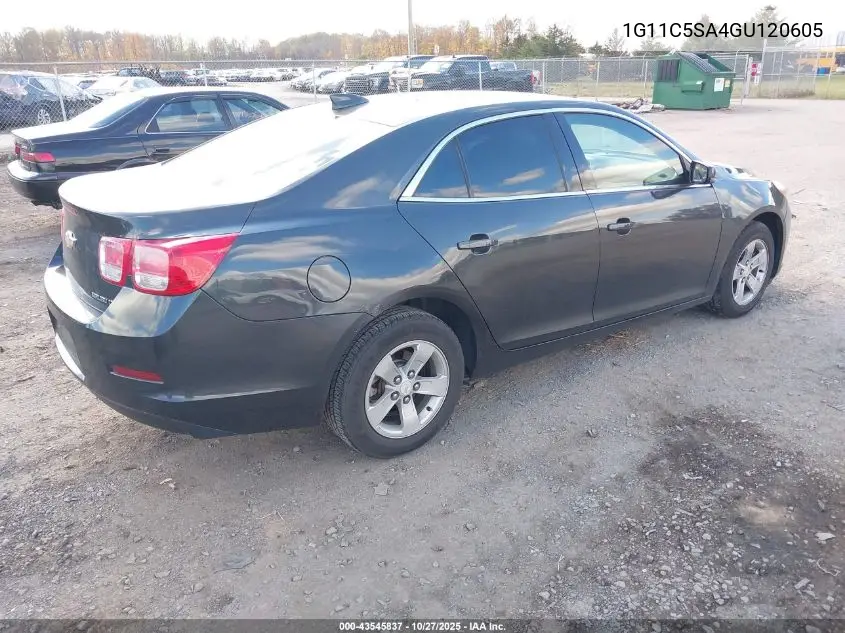 1G11C5SA4GU120605 2016 Chevrolet Malibu Limited Lt