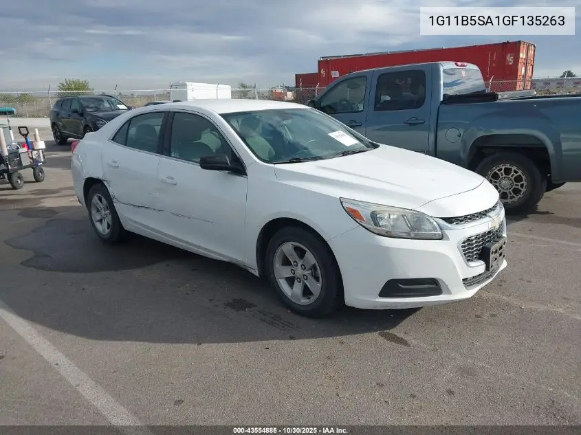 1G11B5SA1GF135263 2016 Chevrolet Malibu Limited Ls