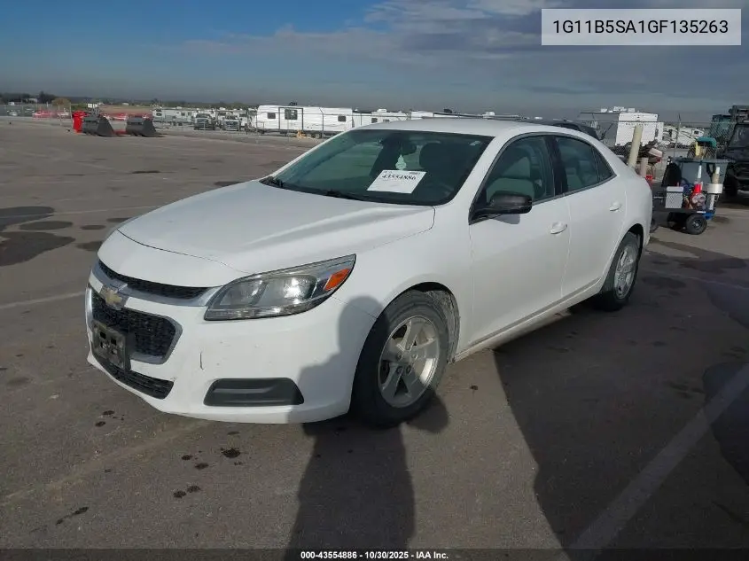 1G11B5SA1GF135263 2016 Chevrolet Malibu Limited Ls