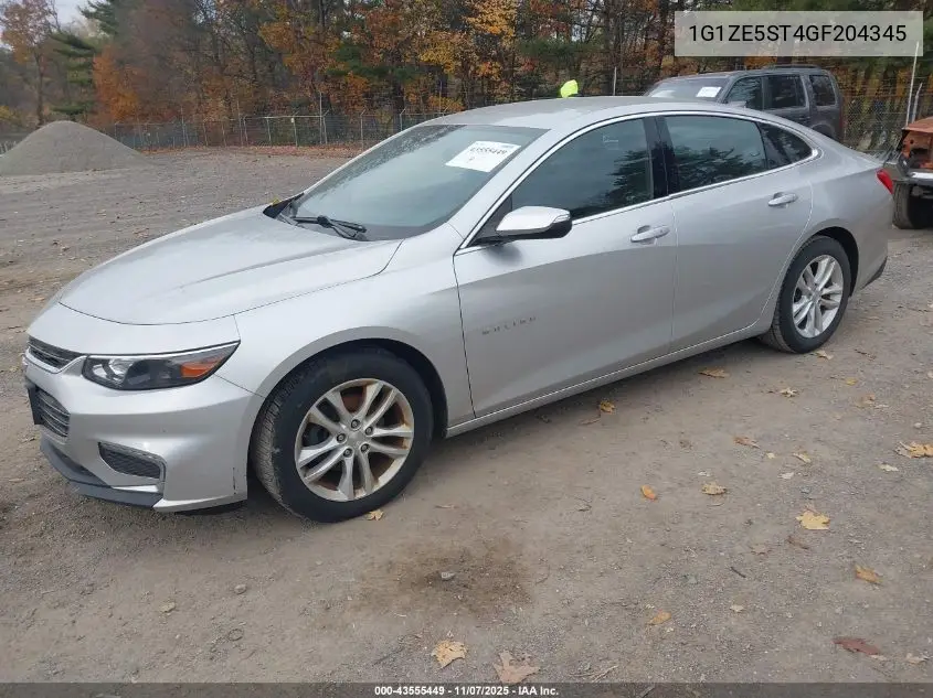 1G1ZE5ST4GF204345 2016 Chevrolet Malibu 1Lt