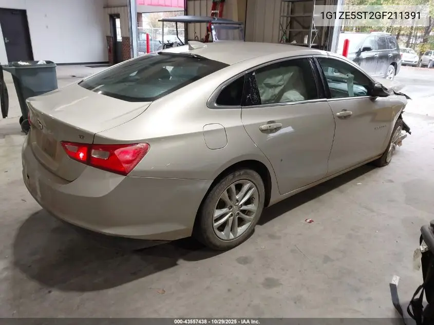 1G1ZE5ST2GF211391 2016 Chevrolet Malibu 1Lt