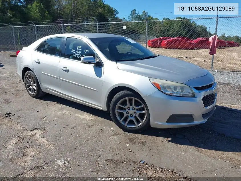 1G11C5SA2GU129089 2016 Chevrolet Malibu Limited Lt