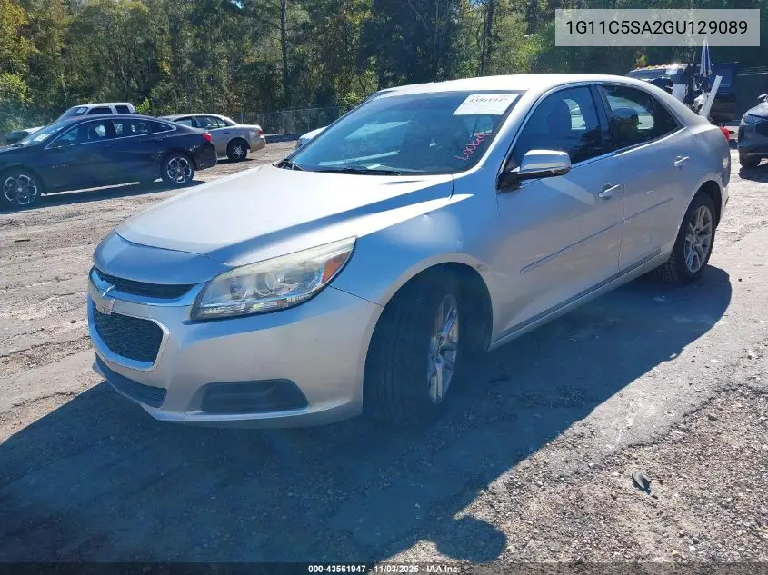 1G11C5SA2GU129089 2016 Chevrolet Malibu Limited Lt