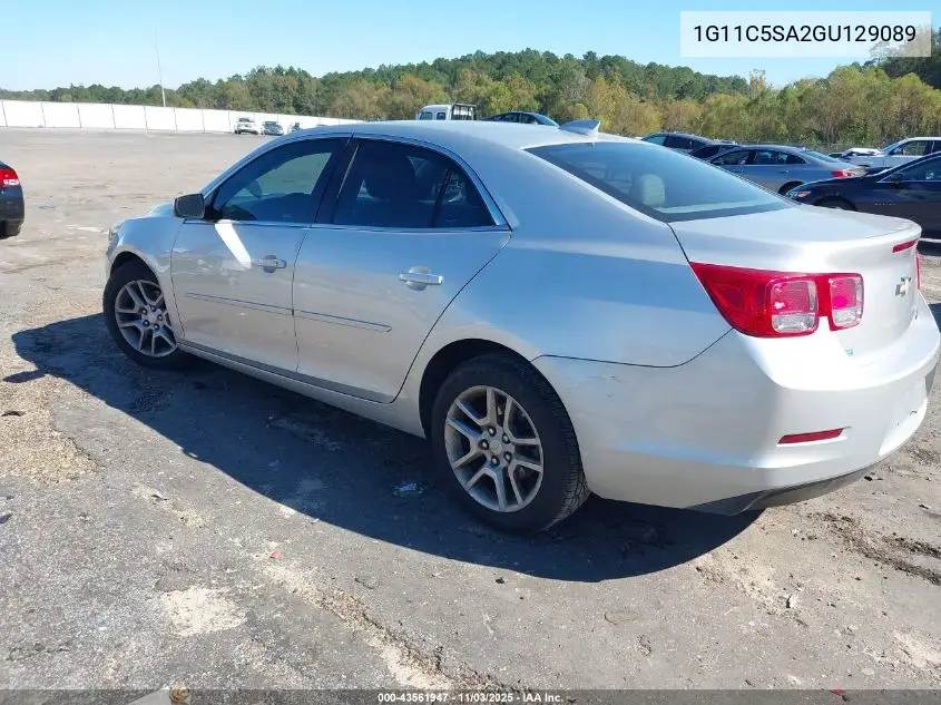 1G11C5SA2GU129089 2016 Chevrolet Malibu Limited Lt