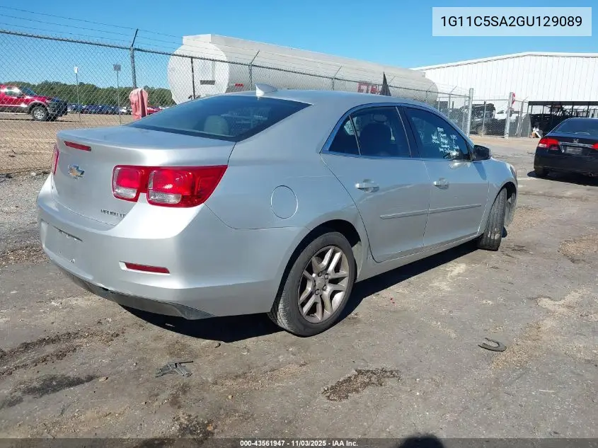 1G11C5SA2GU129089 2016 Chevrolet Malibu Limited Lt