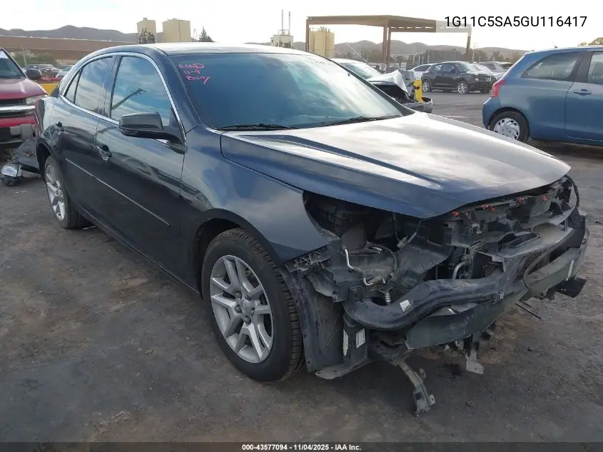 1G11C5SA5GU116417 2016 Chevrolet Malibu Limited Lt