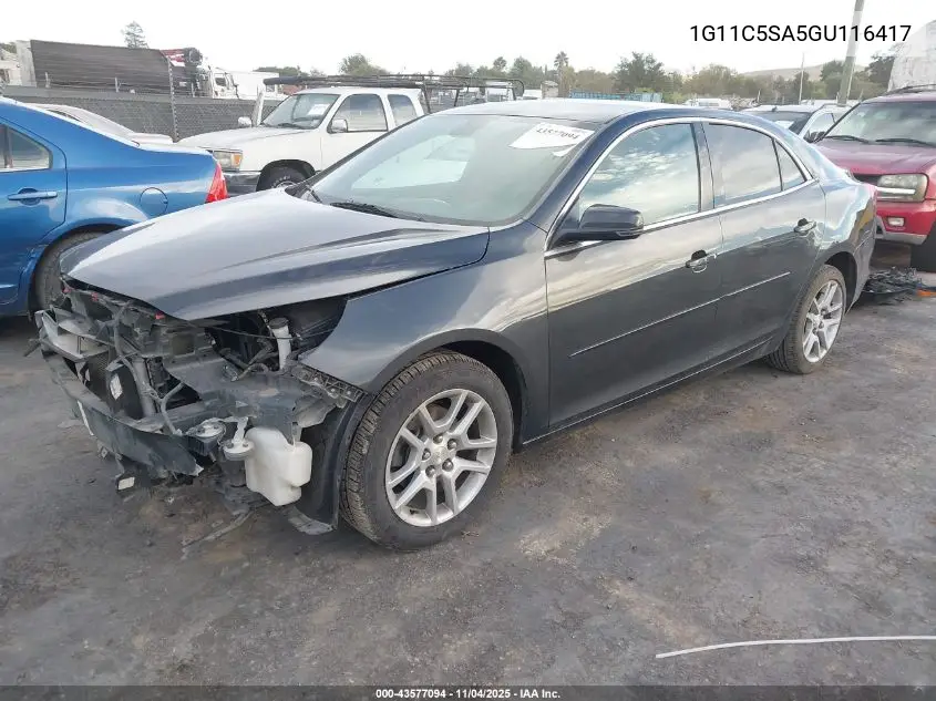 1G11C5SA5GU116417 2016 Chevrolet Malibu Limited Lt