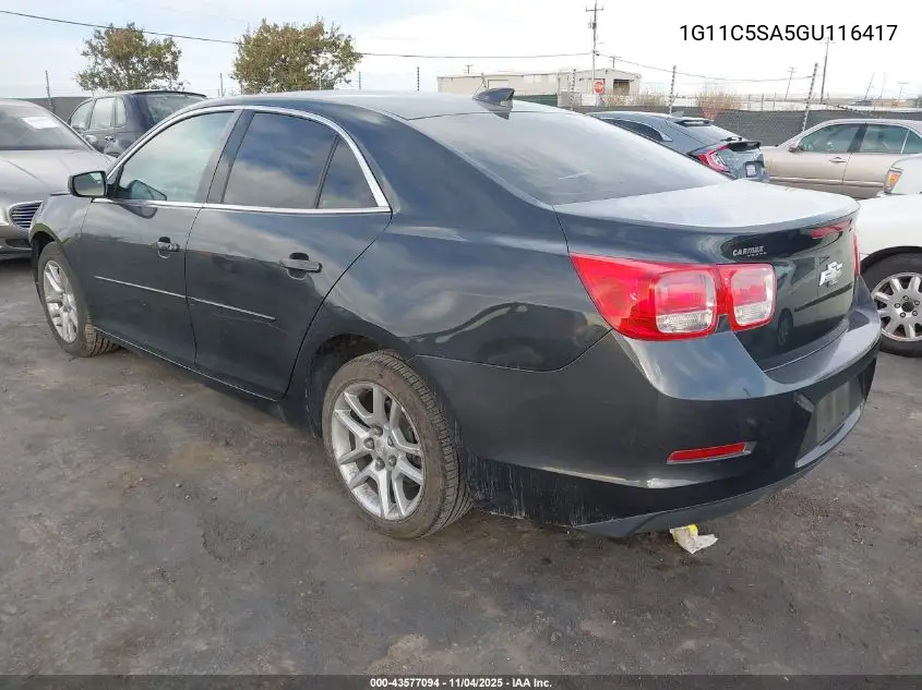 1G11C5SA5GU116417 2016 Chevrolet Malibu Limited Lt